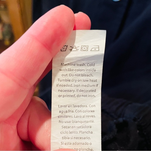 JustFab embroidered floral button jacket long sleeve pockets SZ M black pink - Picture 12 of 12